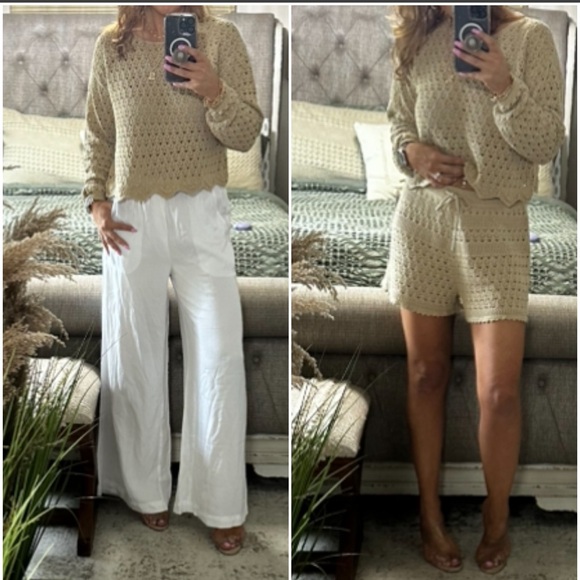 Tops - New✨Gorgeous ANTHRO KNIT SHORT SET